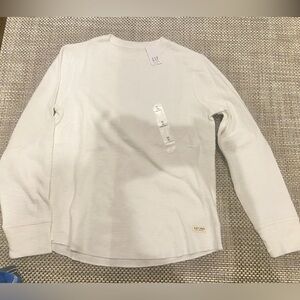 NWT GAP Kid’s Sz Med/ 8 White Long Sleeve Thermal T-shirt